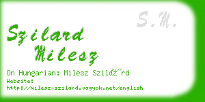 szilard milesz business card
